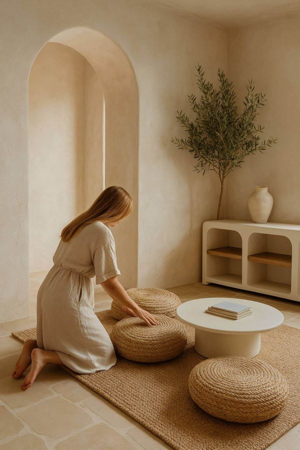 Komoda szafka RTV Santorini wood drewniana biała - Item International