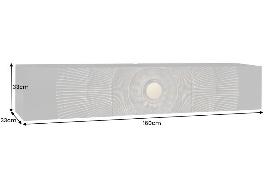 Komoda szafka wisząca RTV pod TV Golden Sunset drewniana mango - Invicta Interior