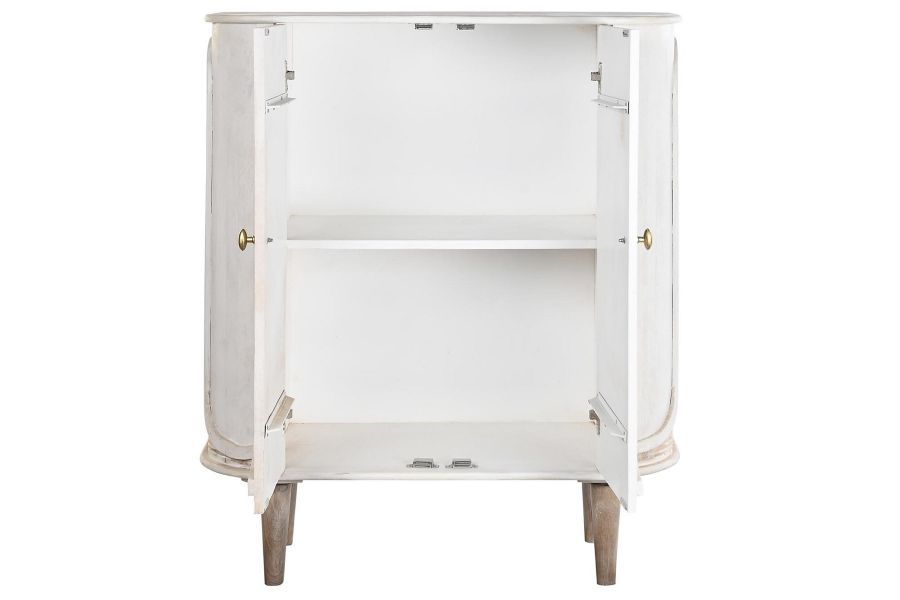 Komoda Wave biała z drewna 90 cm - Item International