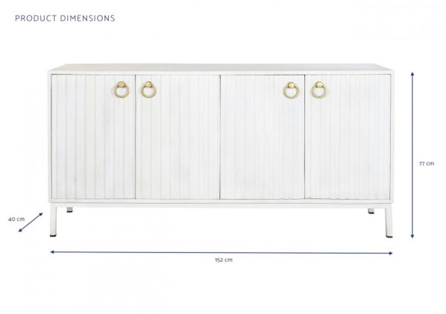 Komoda White Riviera z drewna mango - Item International