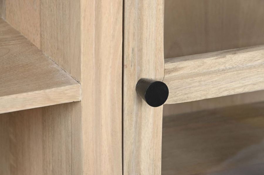 Komoda witryna drewniana Cristal z drewna mango RTV pod TV - Item International