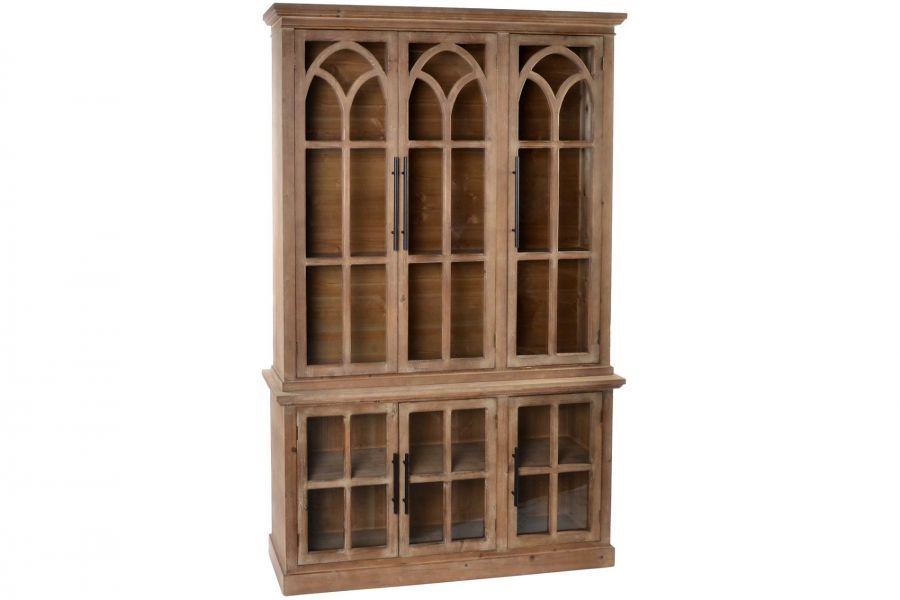 Komoda witryna drewniana natur  - Item International