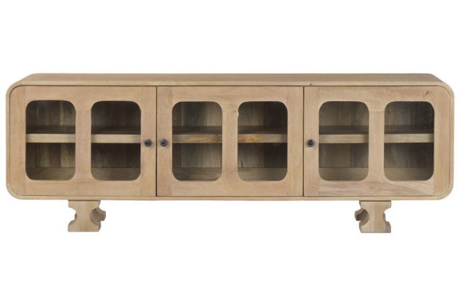 Komoda witryna Valencia RTV z drewna mango 175 cm - Item International