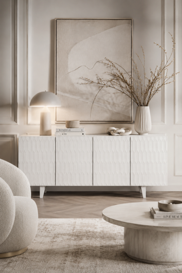 Komoda z drewna mango biała - Item International