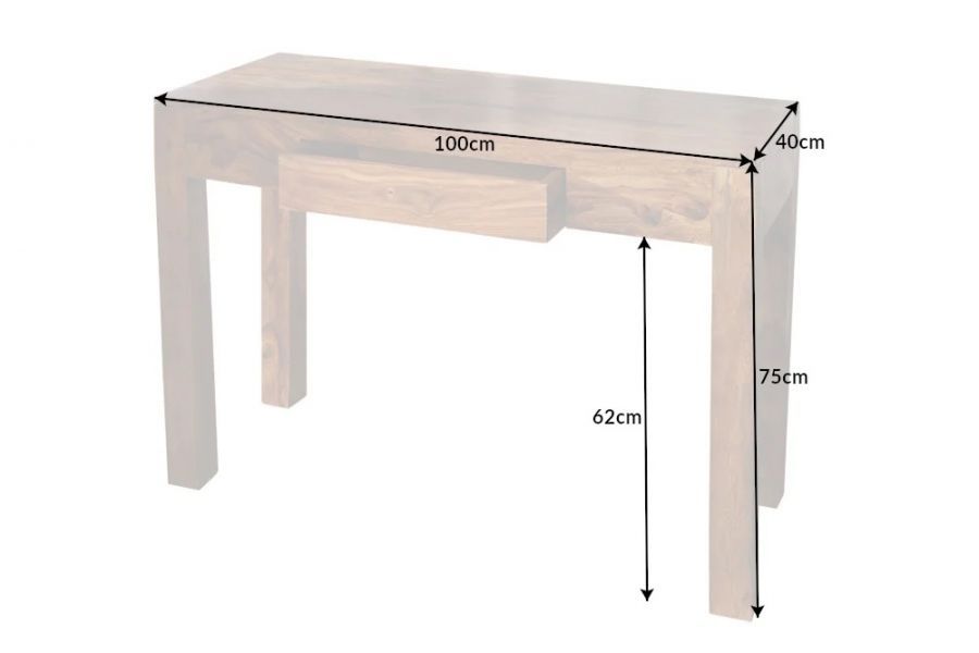 Konsola Biurko Makassar sheesham 100 cm  - Invicta Interior