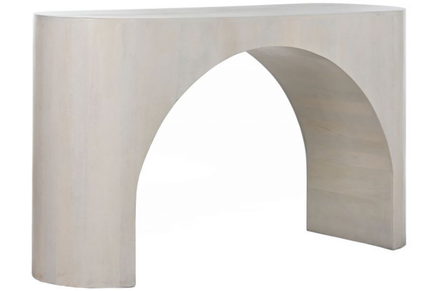 Konsola drewniana Arco Japandi mango