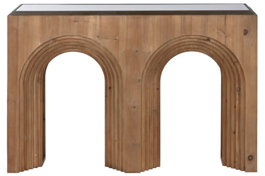 Konsola drewniana Arco z łukami 122 cm