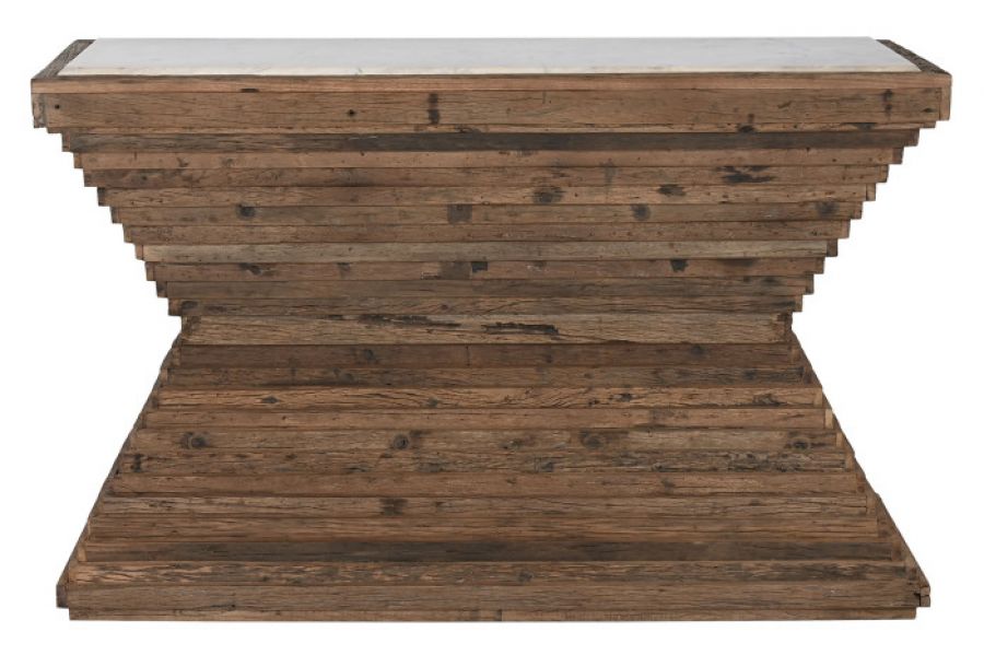 Konsola drewniana Arkadia z marmurem