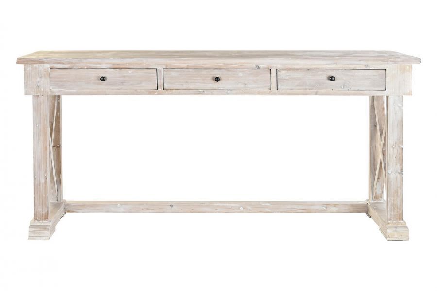 Konsola drewniana Country bielona 184 cm - Item International