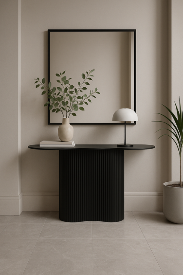 Konsola Noir Lames czarna z lamelami - Item International