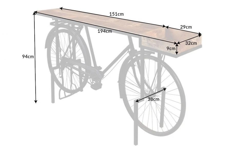 Konsola Rower barek - Invicta Interior