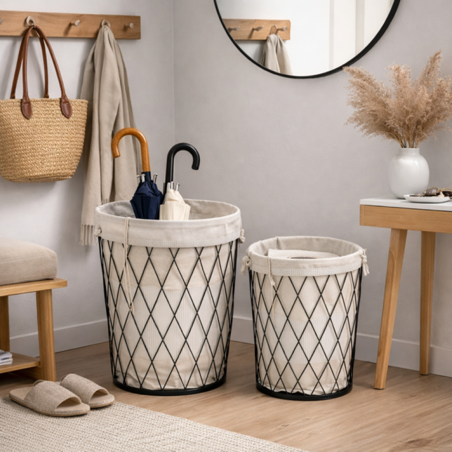 Kosze Heart zestaw 2 szt  - Inart