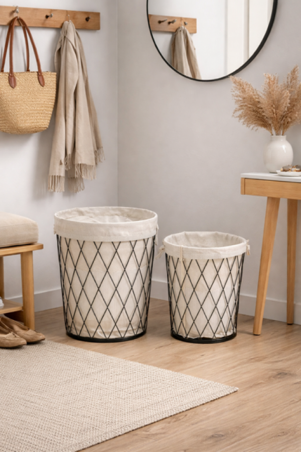 Kosze Heart zestaw 2 szt  - Inart