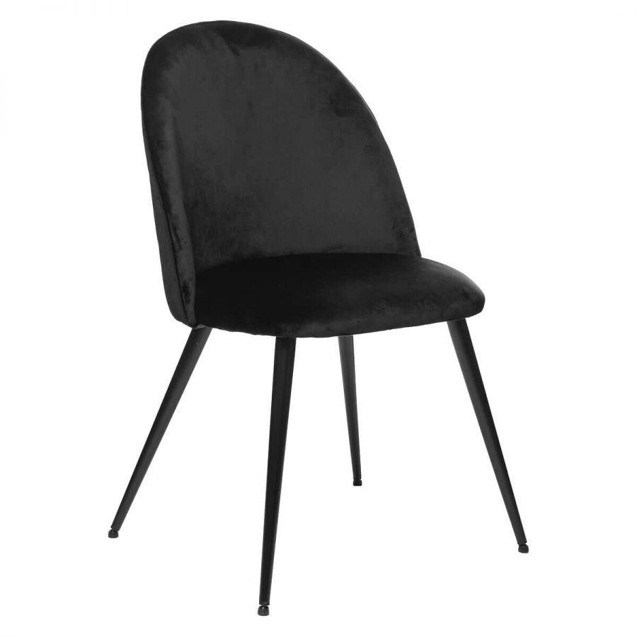 Krzesło Ava aksamitne czarne - Atmosphera