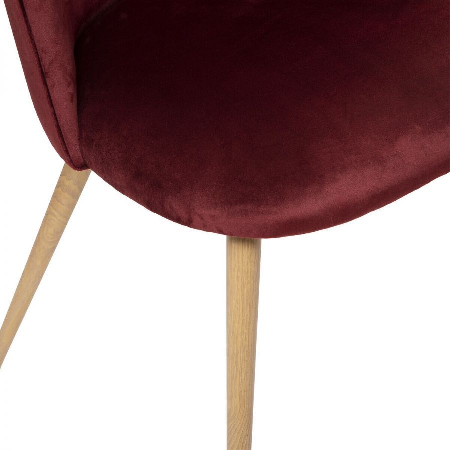 Krzesło Ava aksamitne czerwone - Atmosphera