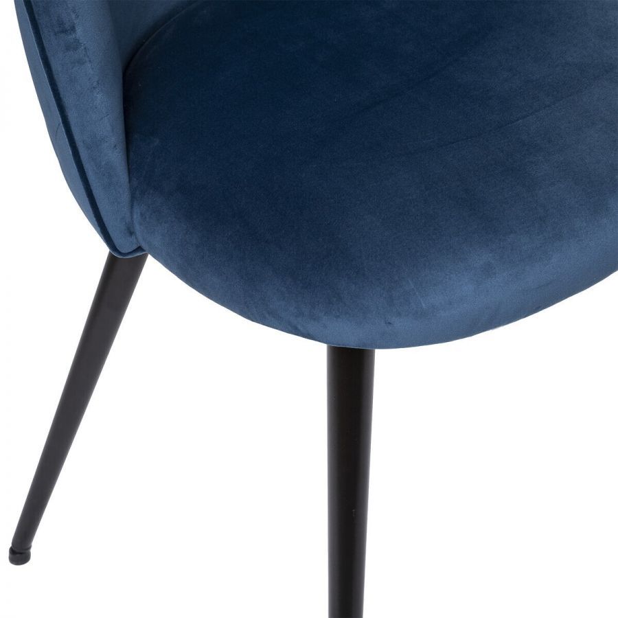 Krzesło Ava aksamitne niebieskie - Atmosphera