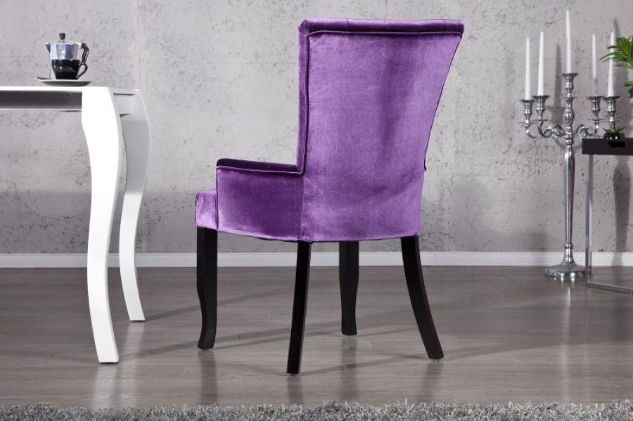 Krzesło Barocco Samt Lux fioletowe  - Invicta Interior