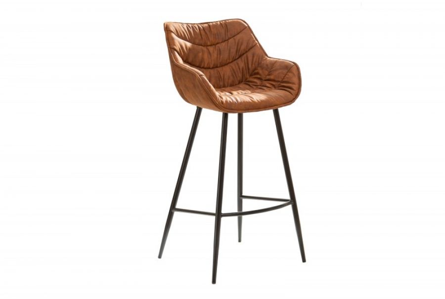 Krzesło barowe Dutch Comfort brązowy antyczny - Invicta Interior