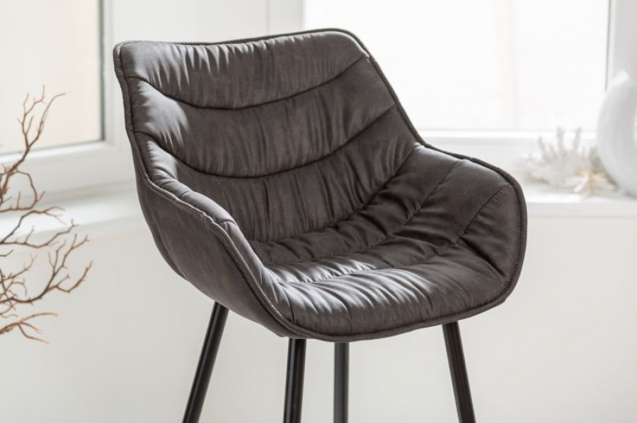 Krzesło barowe Dutch Comfort szary antyczny - Invicta Interior