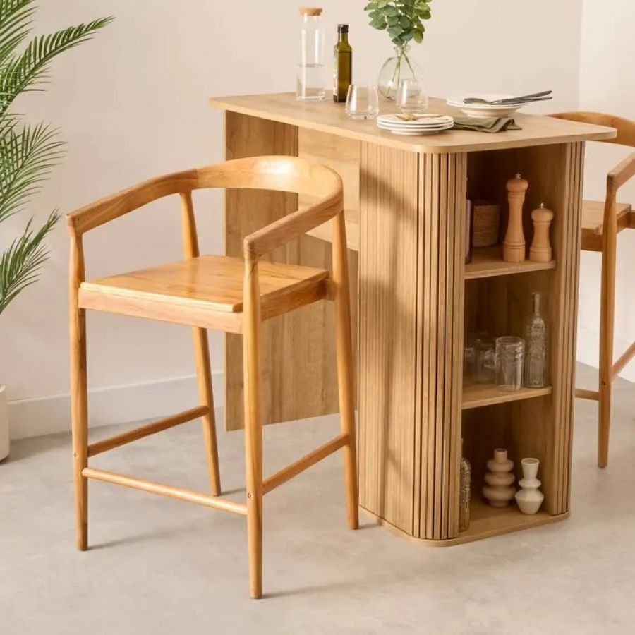 Krzesło barowe hoker drewniany Elle 