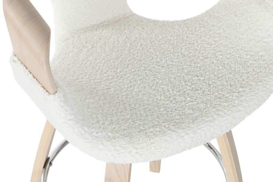 Krzesło barowe hoker drewniany Mello Lounge białe - Item International