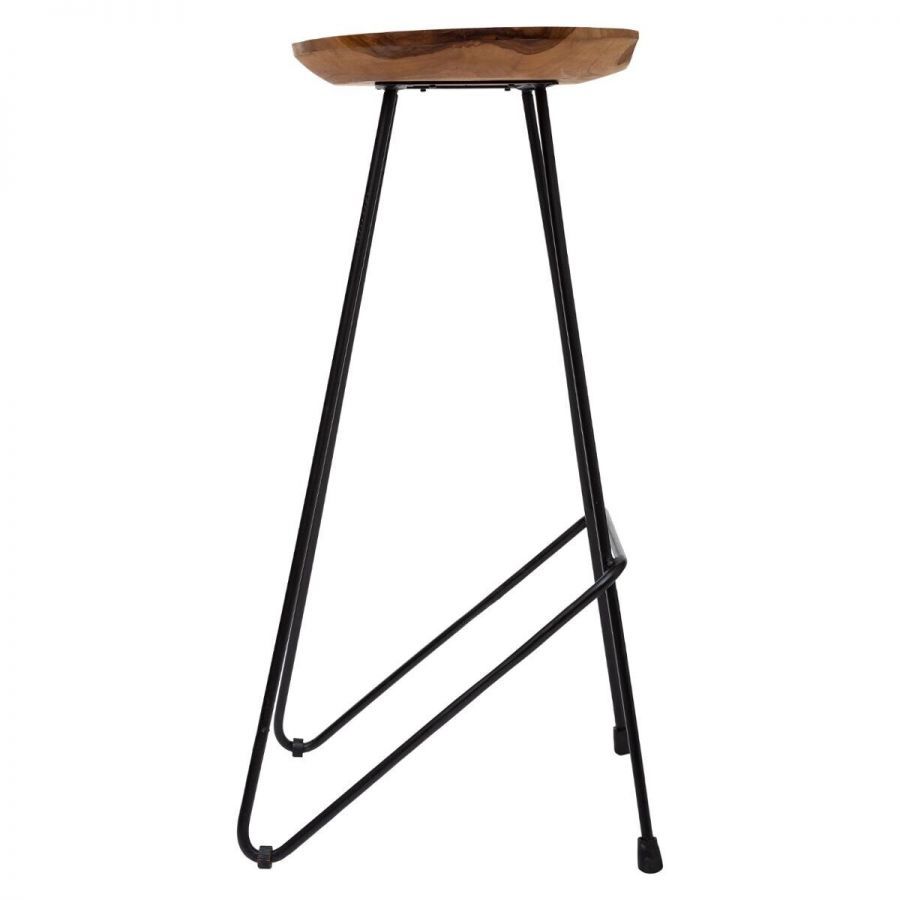 Krzesło barowe Hoker drewno teak - Atmosphera