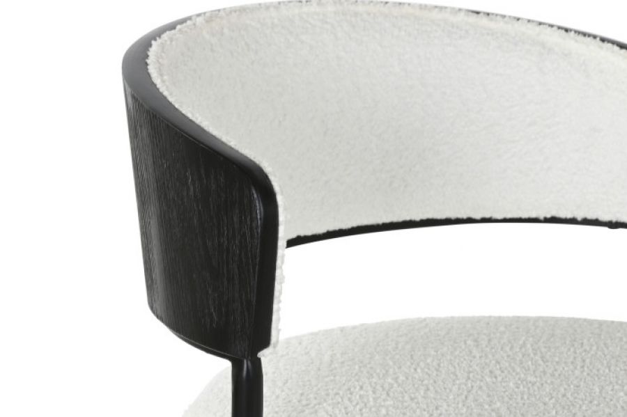 Krzesło barowe hoker Elegant boucle białe - Item International
