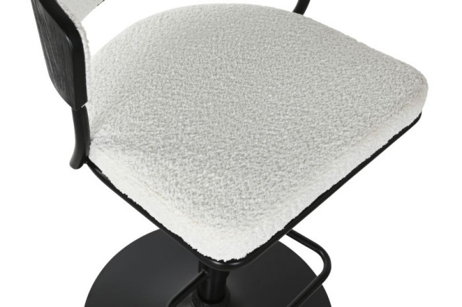 Krzesło barowe hoker Elegant boucle białe - Item International