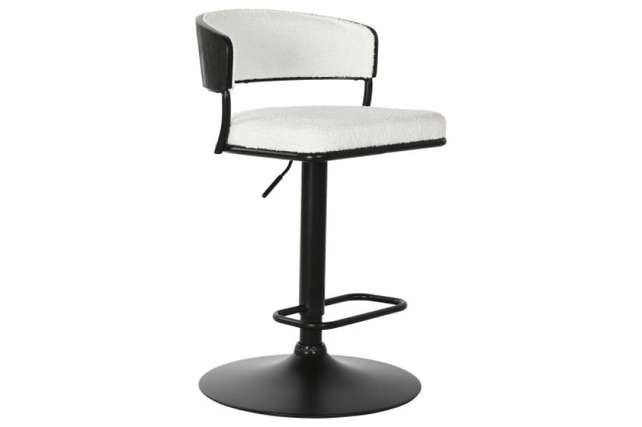 Krzesło barowe hoker Elegant boucle białe - Item International
