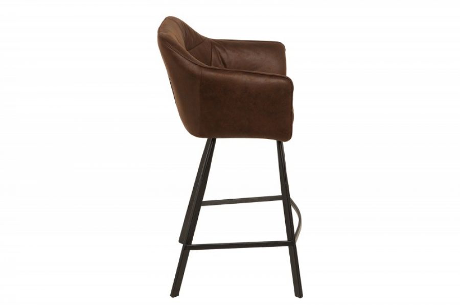 Krzesło barowe Hoker Loft antyczny brąz  - Invicta Interior