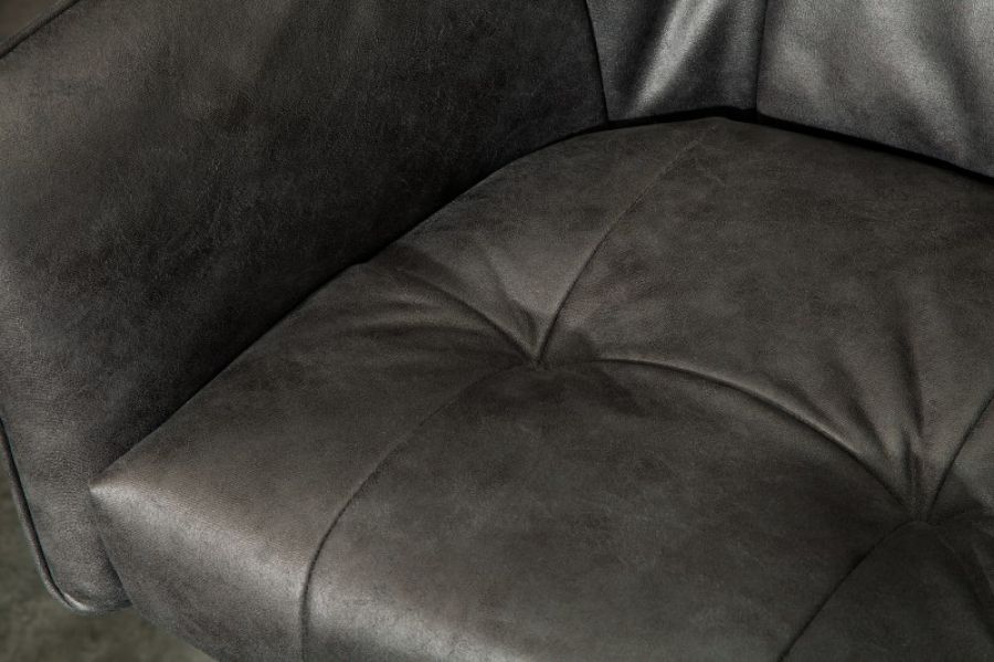 Krzesło barowe Hoker Loft antyczny szary  - Invicta Interior