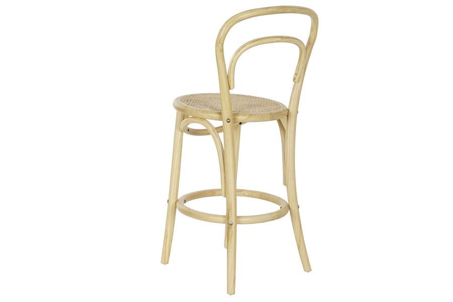 Krzesło barowe hoker rattanowe gięte Icon natural  - Item International