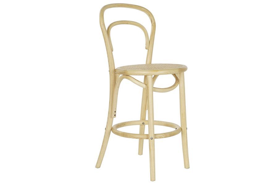 Krzesło barowe hoker rattanowe gięte Icon natural  - Item International
