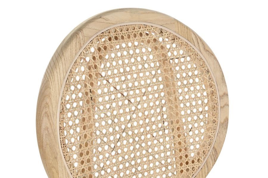 Krzesło barowe hoker rattanowy Icon retro z plecionką wiedeńską naturalny - Item International