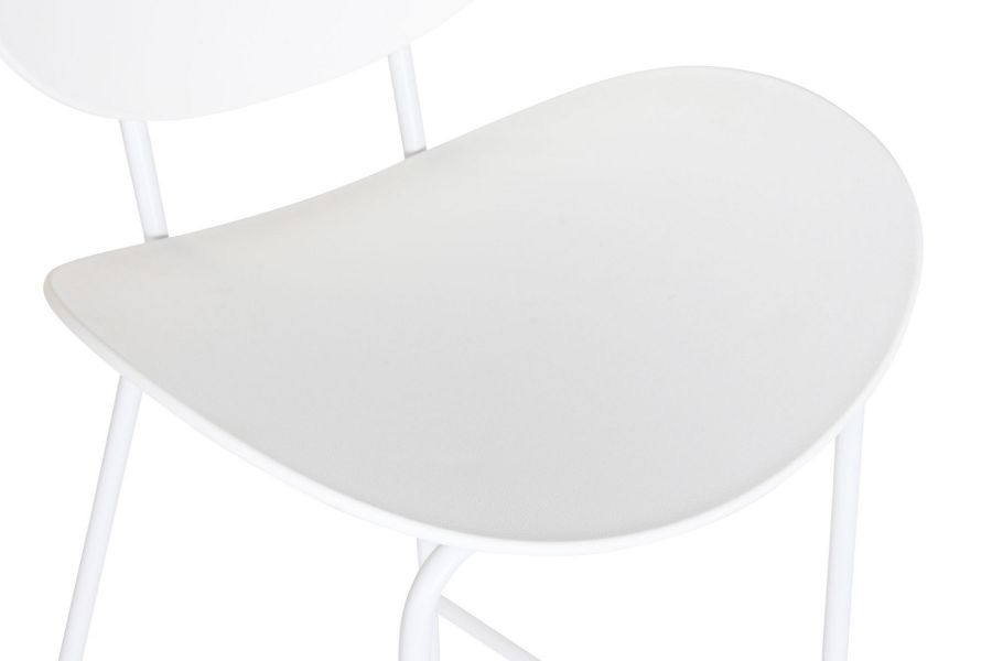 Krzesło barowe hoker retro Round biały - Item International