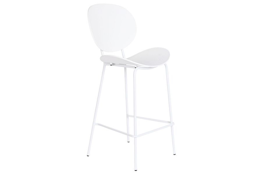 Krzesło barowe hoker retro Round biały - Item International