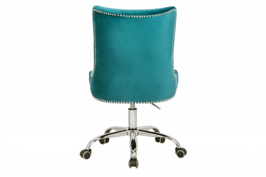 Krzesło biurowe Fotel Victorian turkusowe aksamitne  - Invicta Interior