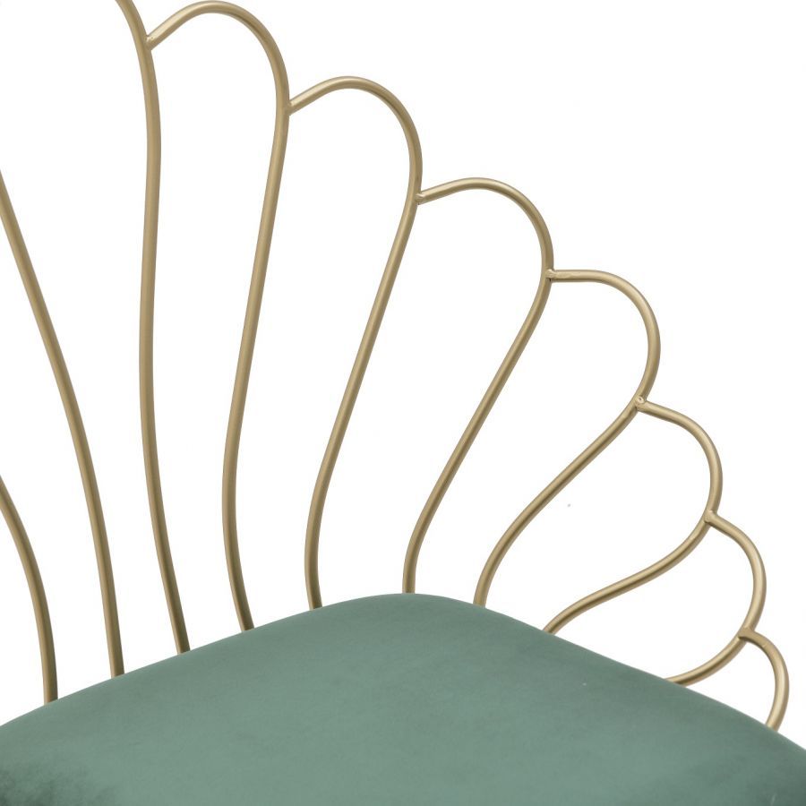 Krzesło Bloom Elegant złote zielone - Inart
