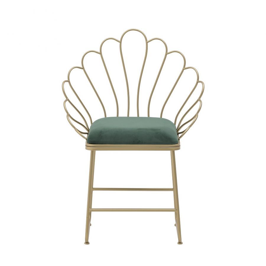 Krzesło Bloom Elegant złote zielone