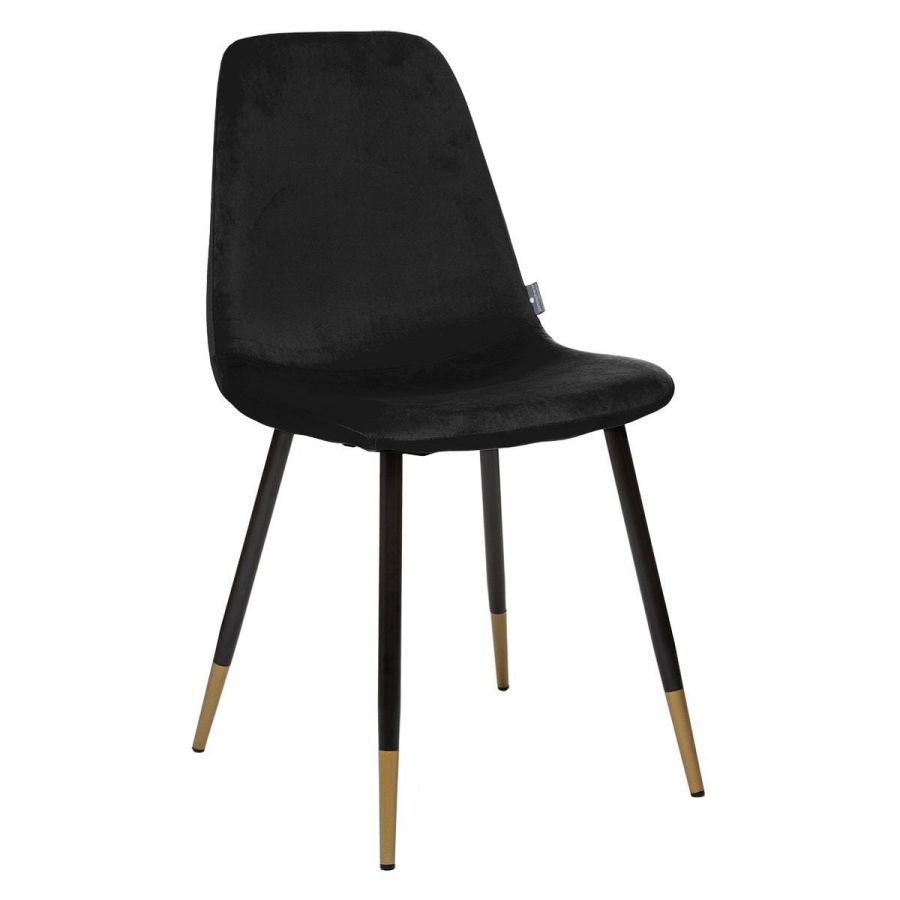 Krzesło Chaise aksamitne czarne - Atmosphera
