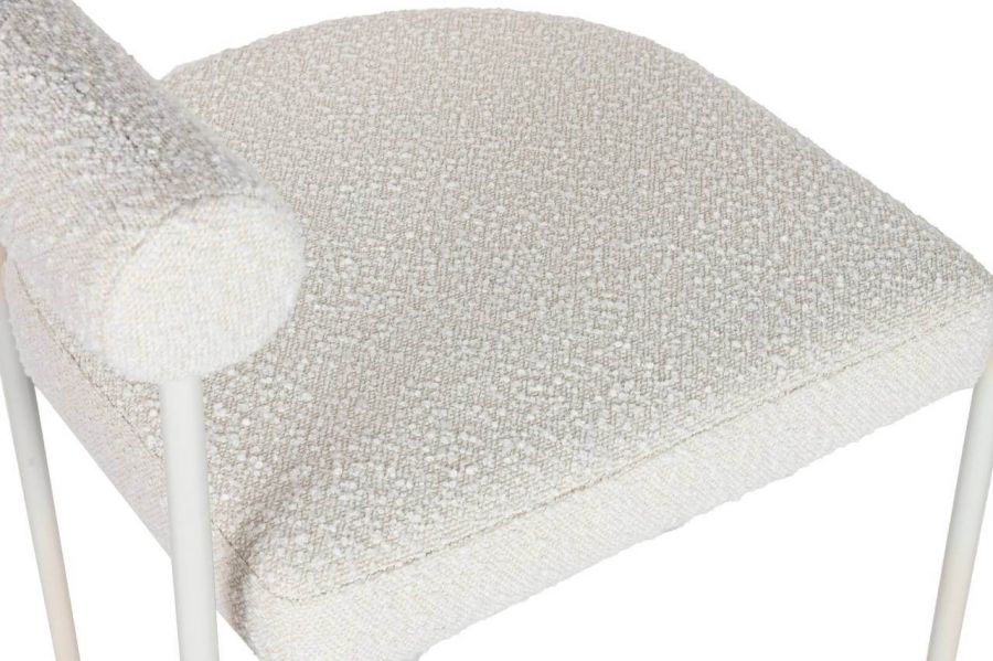 Krzesło Designer chair boucle round - Light & Living