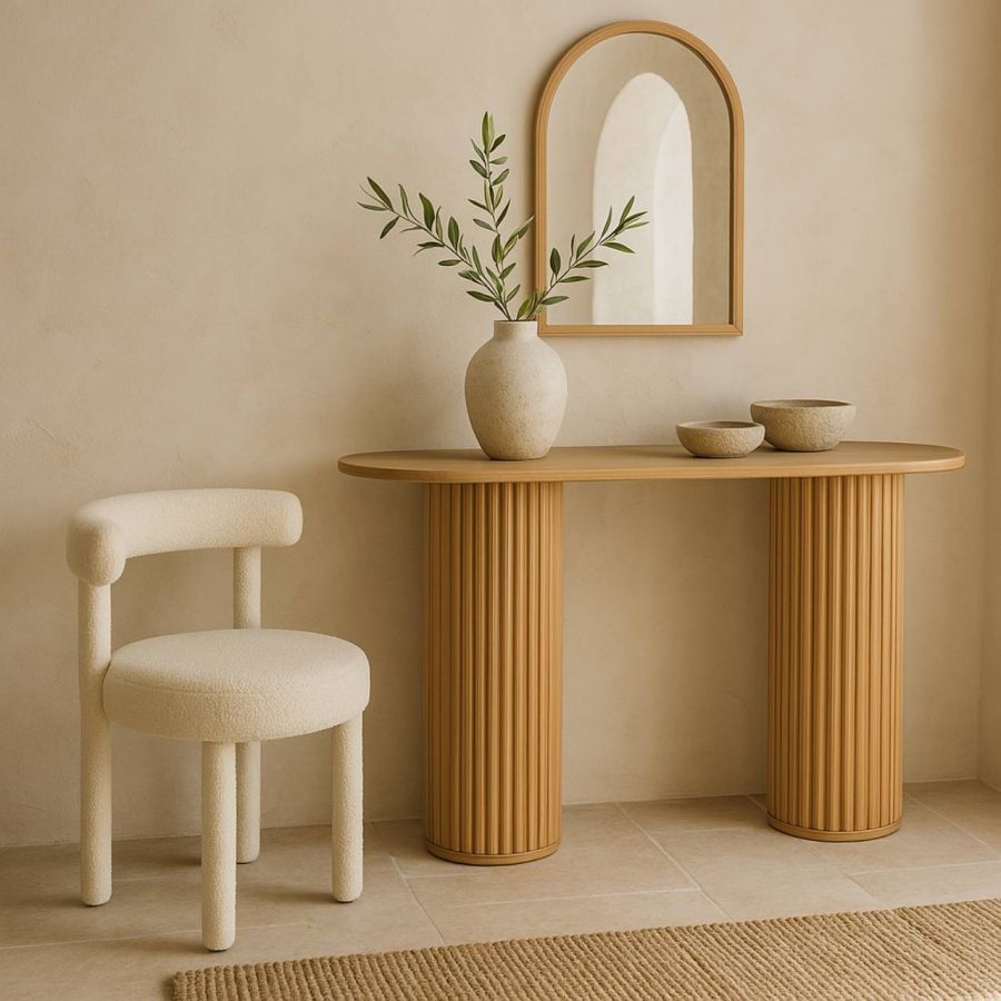 Krzesło designerskie Japandi boucle - Item International
