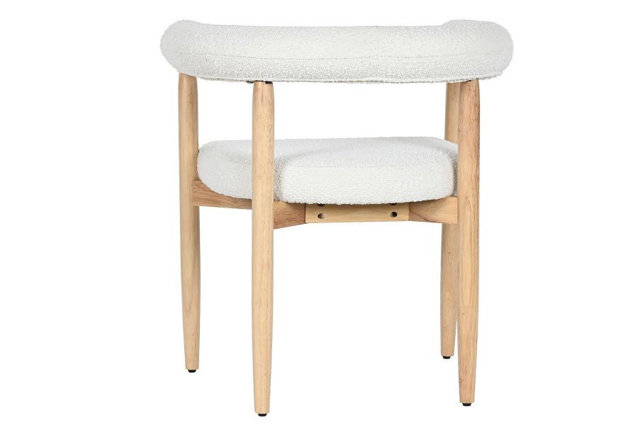 Krzesło drewniane Designer chair boucle round