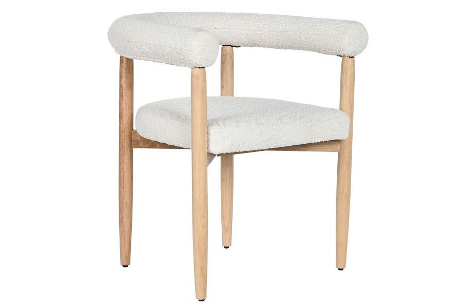 Krzesło drewniane Designer chair boucle round