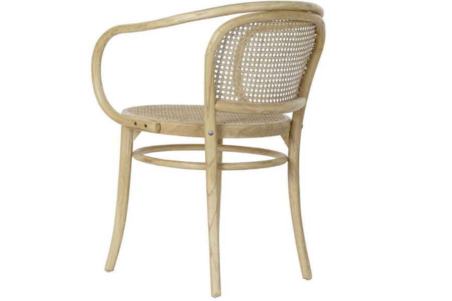 Krzesło drewniane gięte Vintage rattanowe natur - Item International