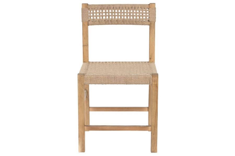 Krzesło drewniane Organic w stylu eko z jutą