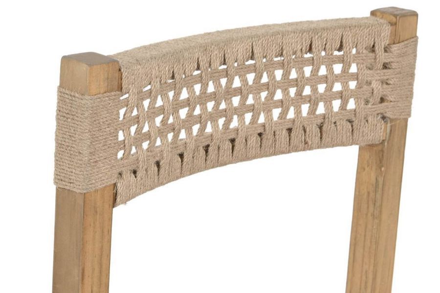Krzesło drewniane Organic w stylu eko z jutą