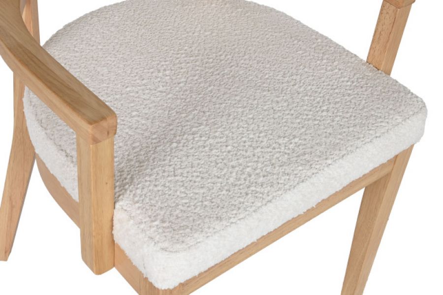 Krzesło drewniane Rubber Boucle białe - Item International