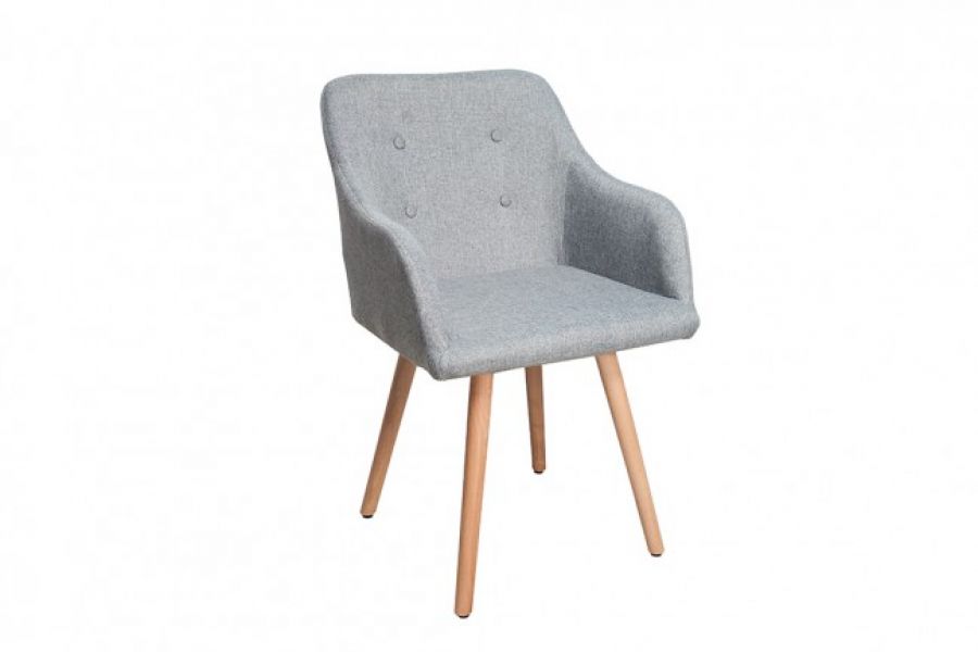 Krzesło Elegant Retro Look szare   - Invicta Interior
