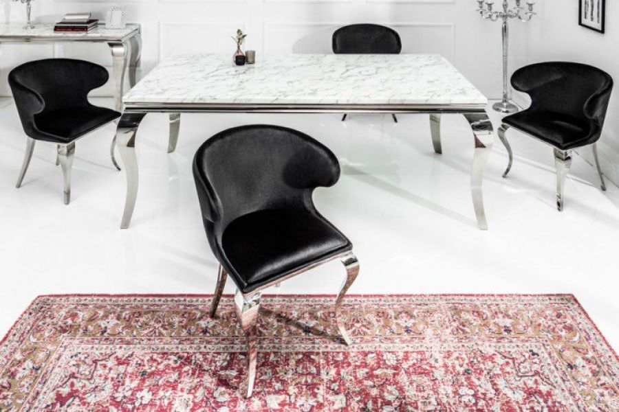 Krzesło Fotel Modern Barock II czarne  - Invicta Interior